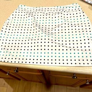 Nike athletic skort size Large 
White with black and green polka dots